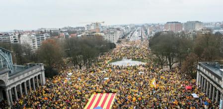 Català UE. Foto manifestació