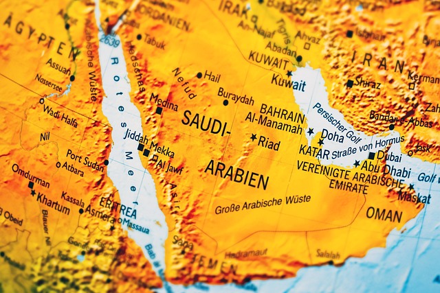 Arabia Saudita. Foto mapa